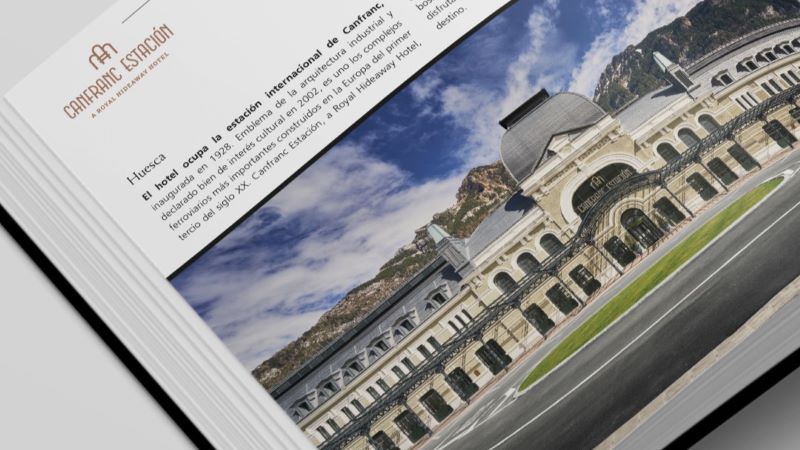 Imatge de la fa&ccedil;ana de l'Hotel Canfranc Estaci&oacute;n, hotel singular d'Espanya ubicat a Osca