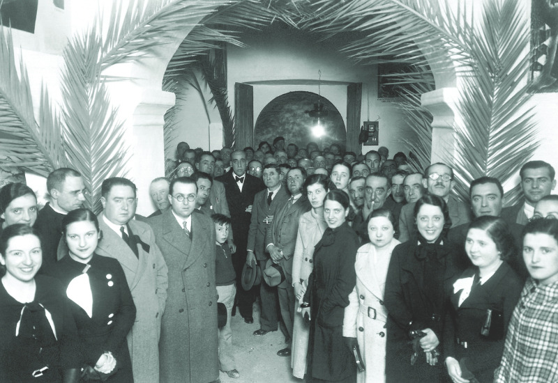 Inauguraci&oacute; de l&rsquo;oficina de Santany&iacute;, a les Illes Balears (1935)