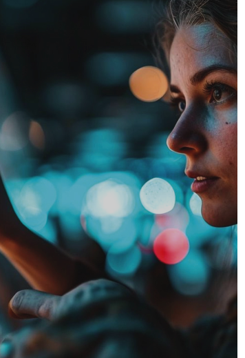 Chica con tecnología