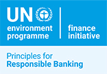 Logo de UNEP FI. Banca Responsable.