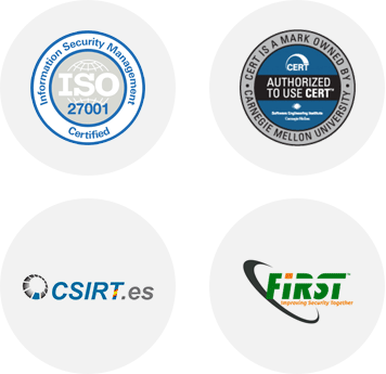 Certificaciones ISO, CSIRT.es, First, Authorized to use Cert de CaixaBank