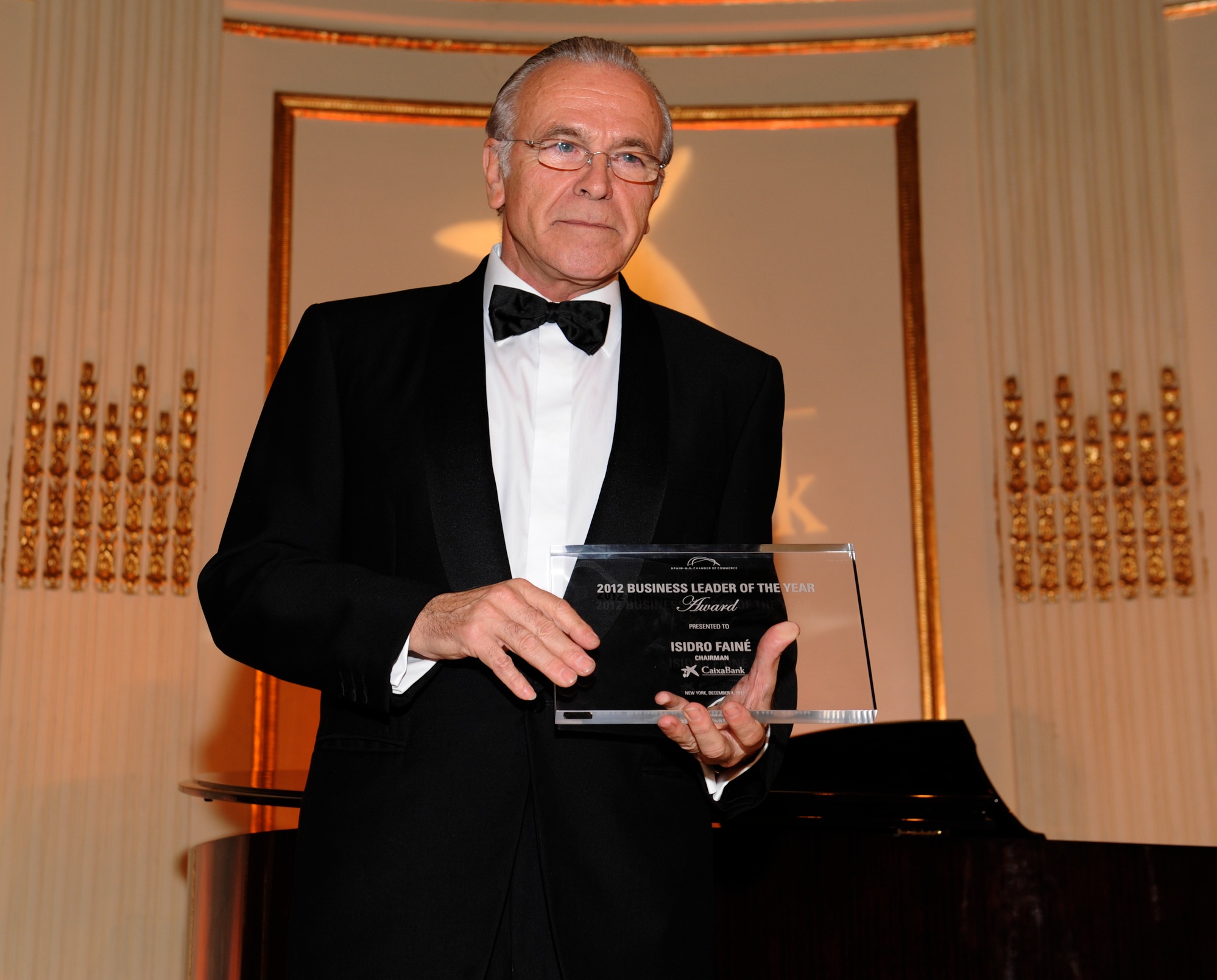 Isidro Fainé receives the "Business Leader of the Year" award in New York