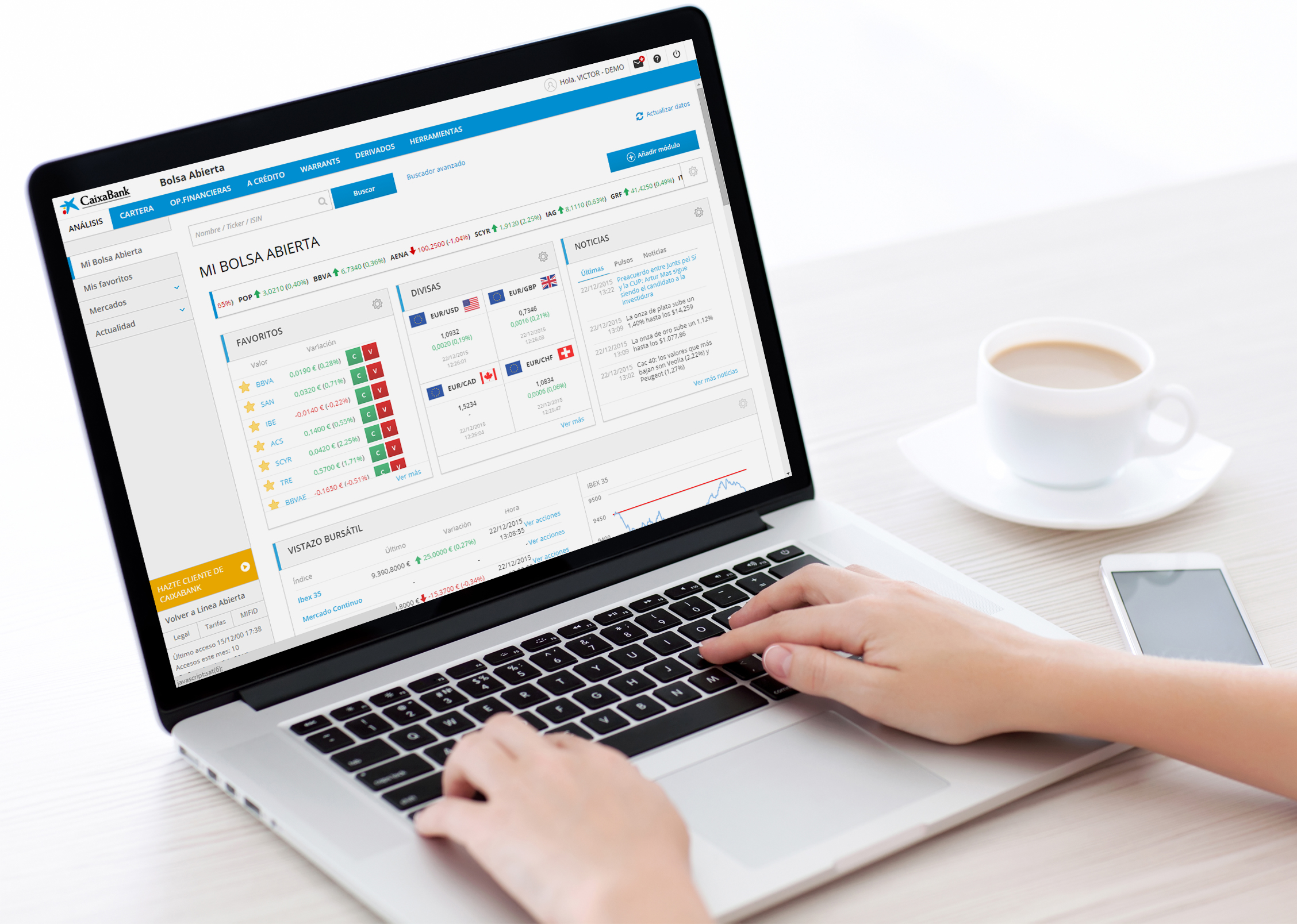 CaixaBank potencia el seu 'broker online' Borsa Oberta per créixer en el servei d'inversió en borsa per Internet