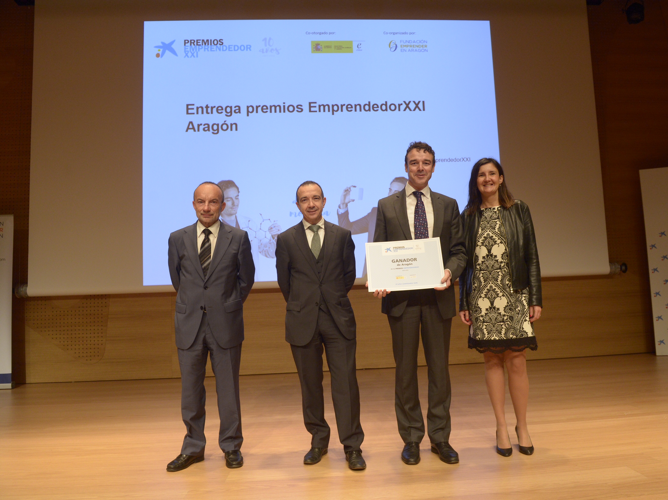 La empresa BioCurve gana la 10ª edición de los Premios EmprendedorXXI en Aragón