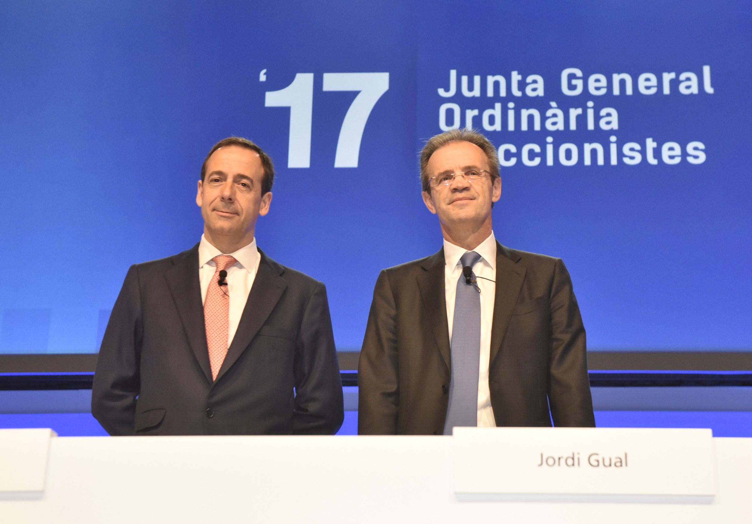 Jordi Gual, president de CaixaBank i Gonzalo Gortázar, conseller delegat de CaixaBank