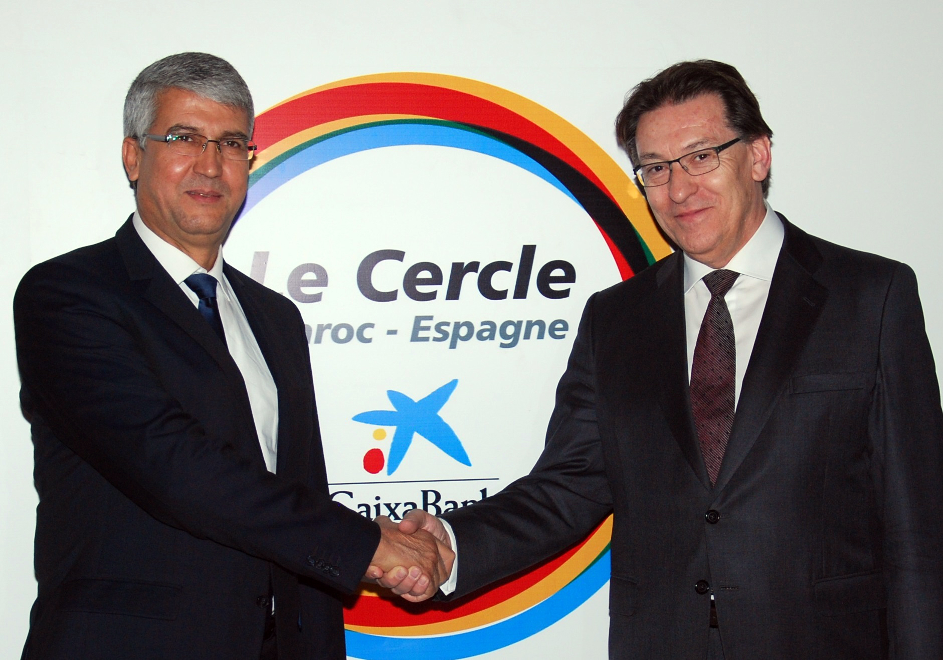 Mohammed Sadiki, secretario general del Ministerio de Agricultura de Marruecos, y Antoni Massanell, vicepresidente de CaixaBank