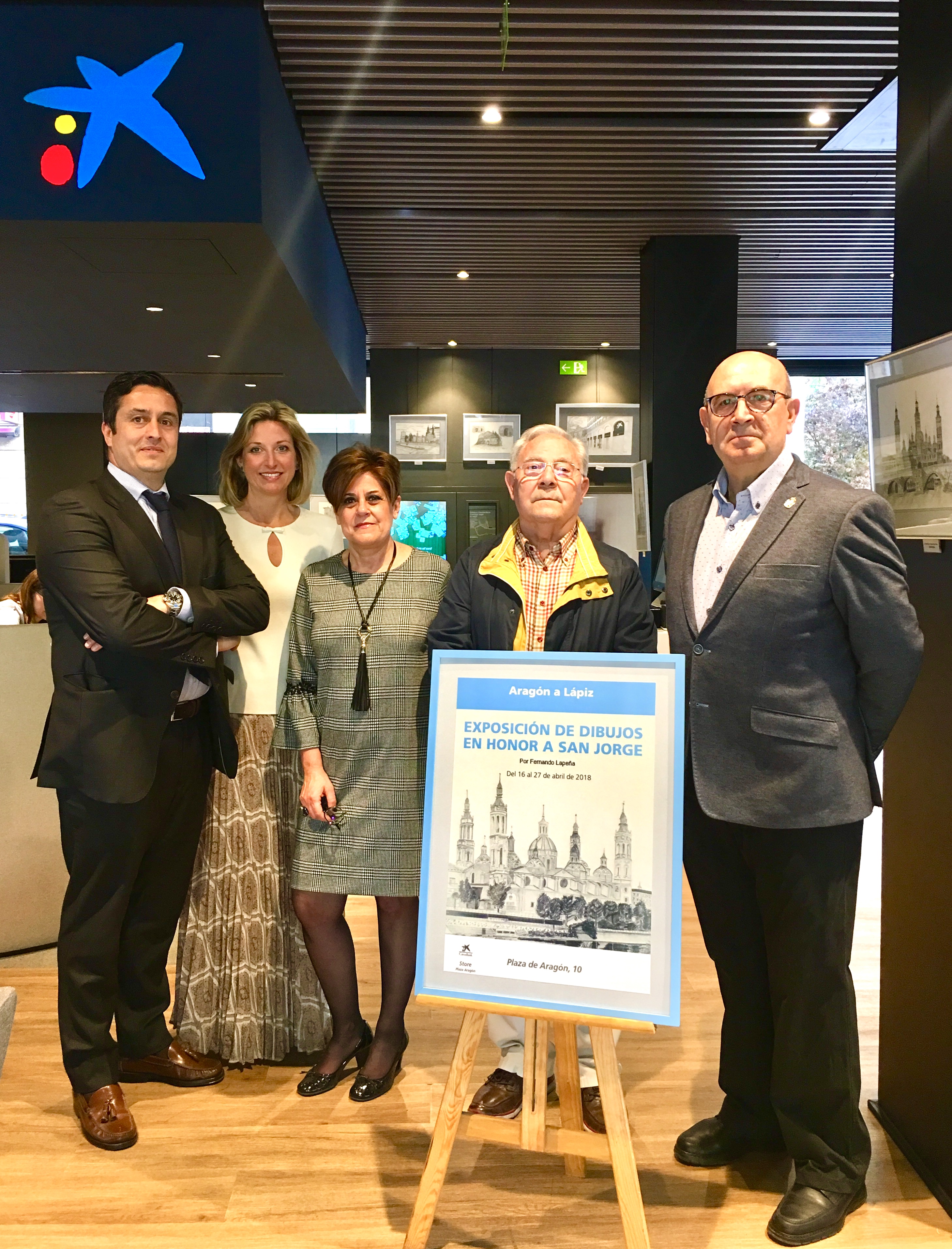 “Aragon a Lápiz”, muestra el patrimonio artístico de Aragon a través de dibujos expuestos en Store CaixaBank Plaza Aragón