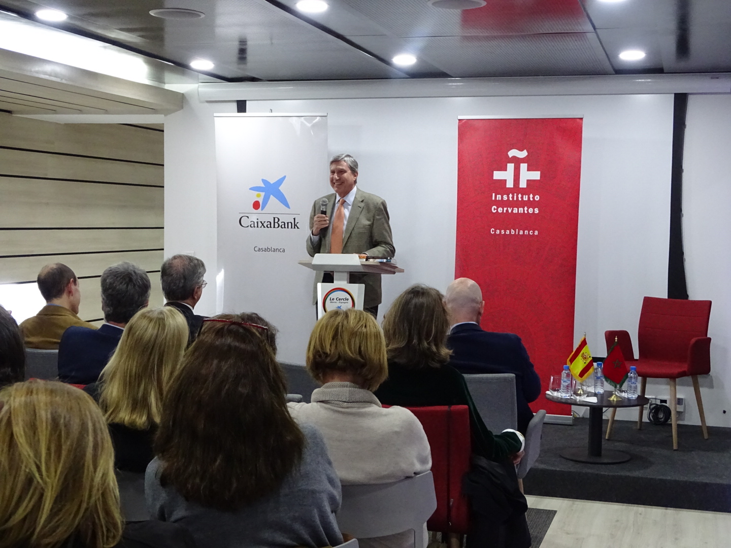 José Luis García Delgado, catedrático y economista galardonado con el Premio Rey Juan Carlos I de Economía (2016) y titular de la cátedra La Caixa Economía y Sociedad, en el foro "Le Cercle" en Casablanca.