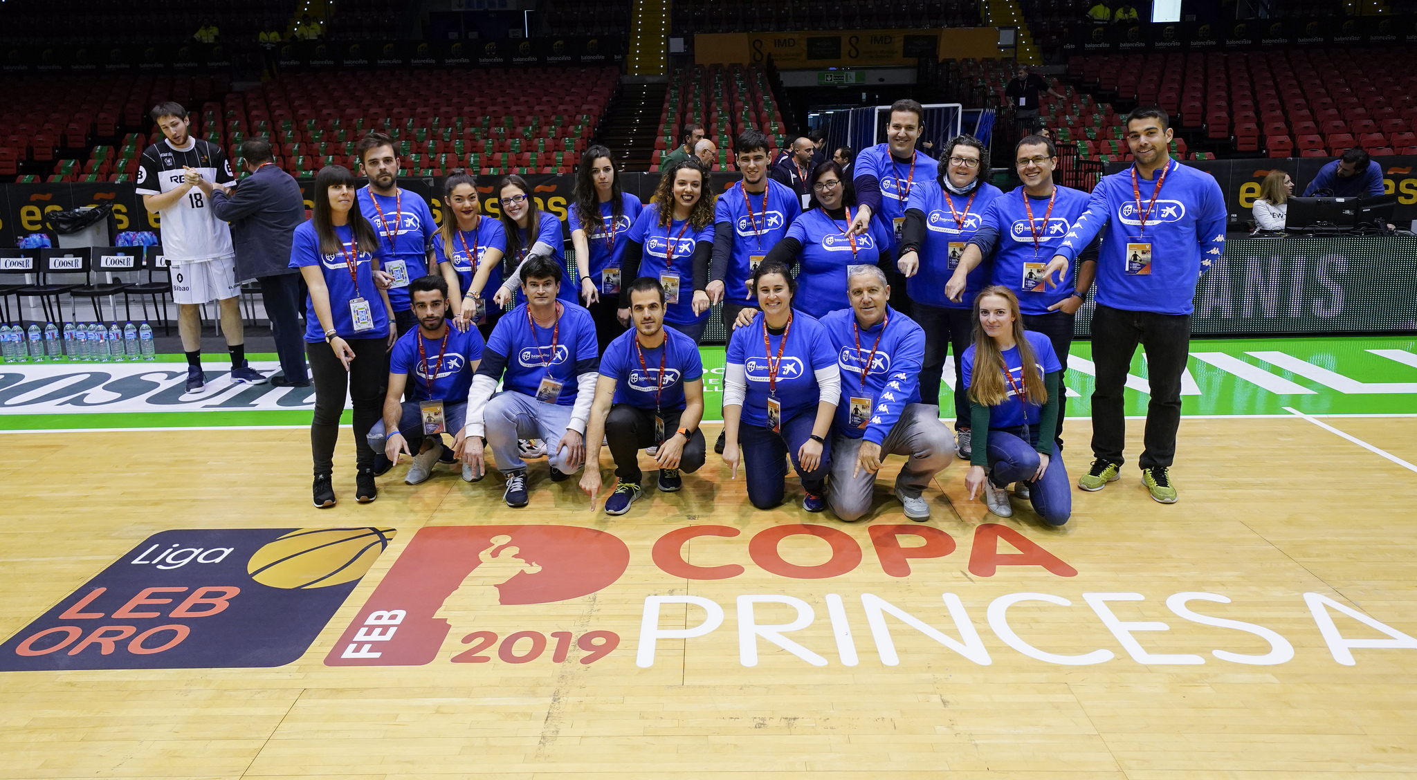 Voluntarios FEB durante la Copa de la Princesa 2019