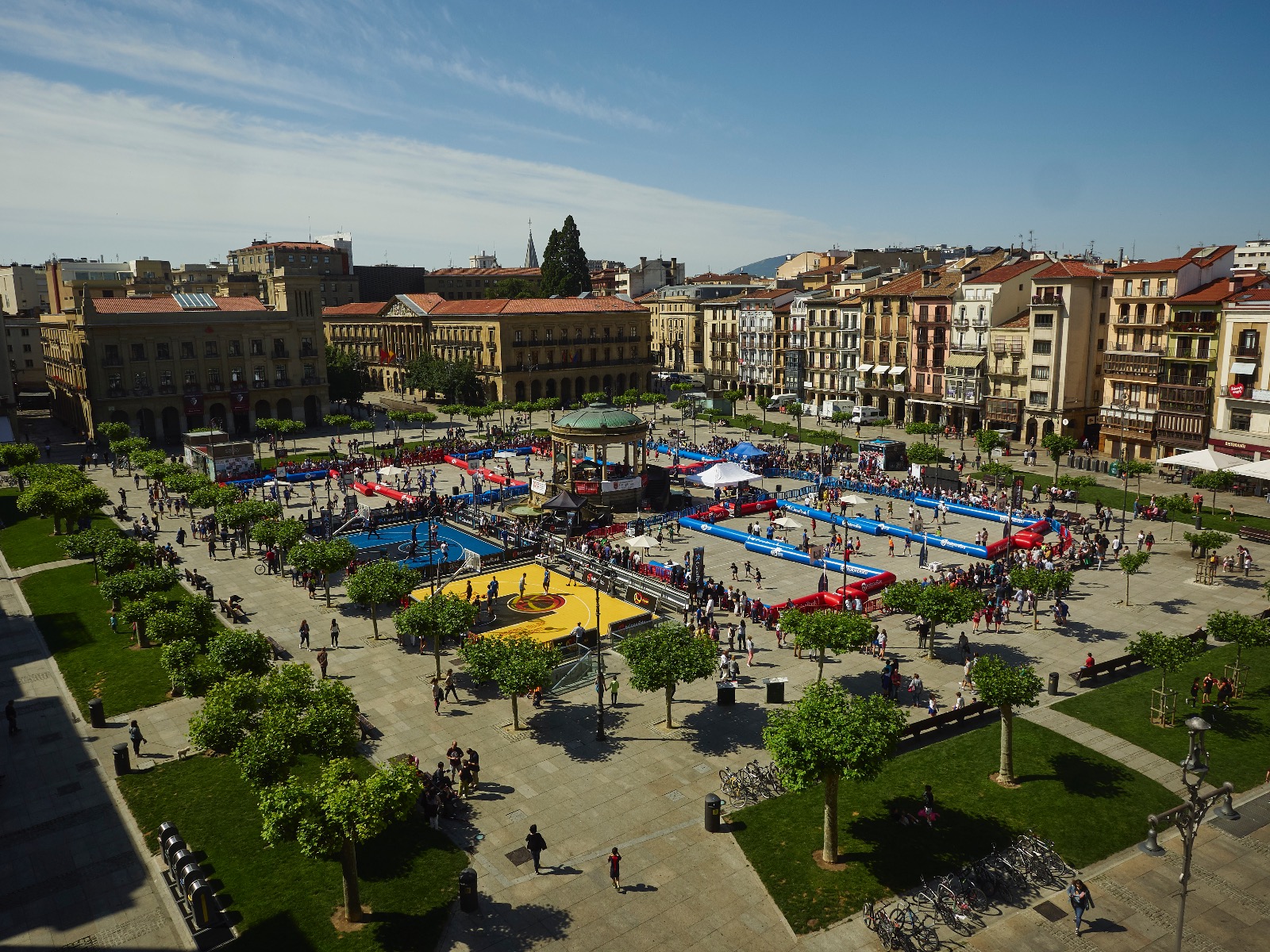 Plaza del Castillo, lugar que acogió el Plaza 3x3 CaixaBank de Pamplona