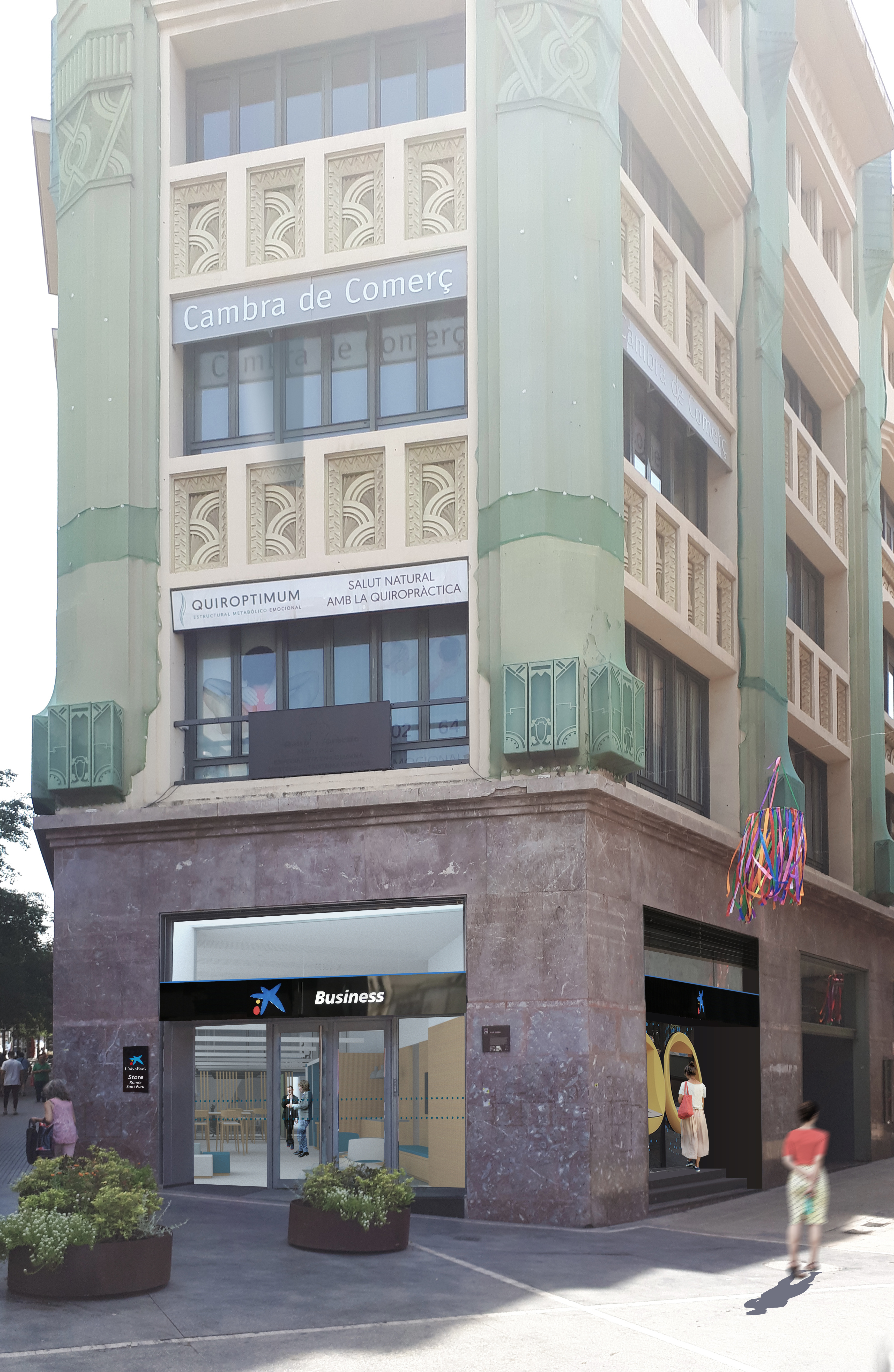 Proyecto de CaixaBank en los bajos del edificio histórico Cal Jorba de Manresa.