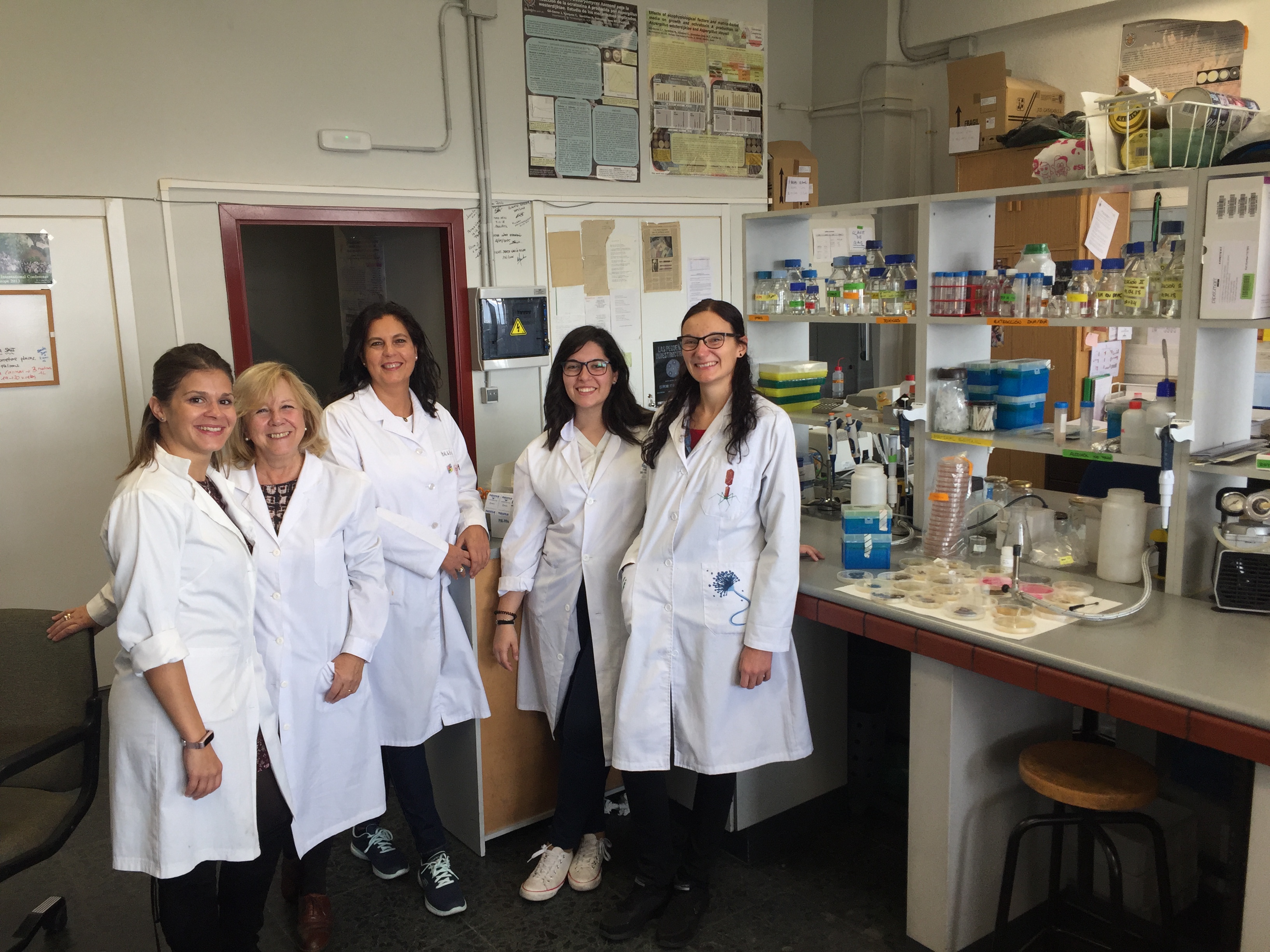 Grupo de investigación del proyecto sobre el biocontrol de mohos en viña ecológica. Foto: UCM