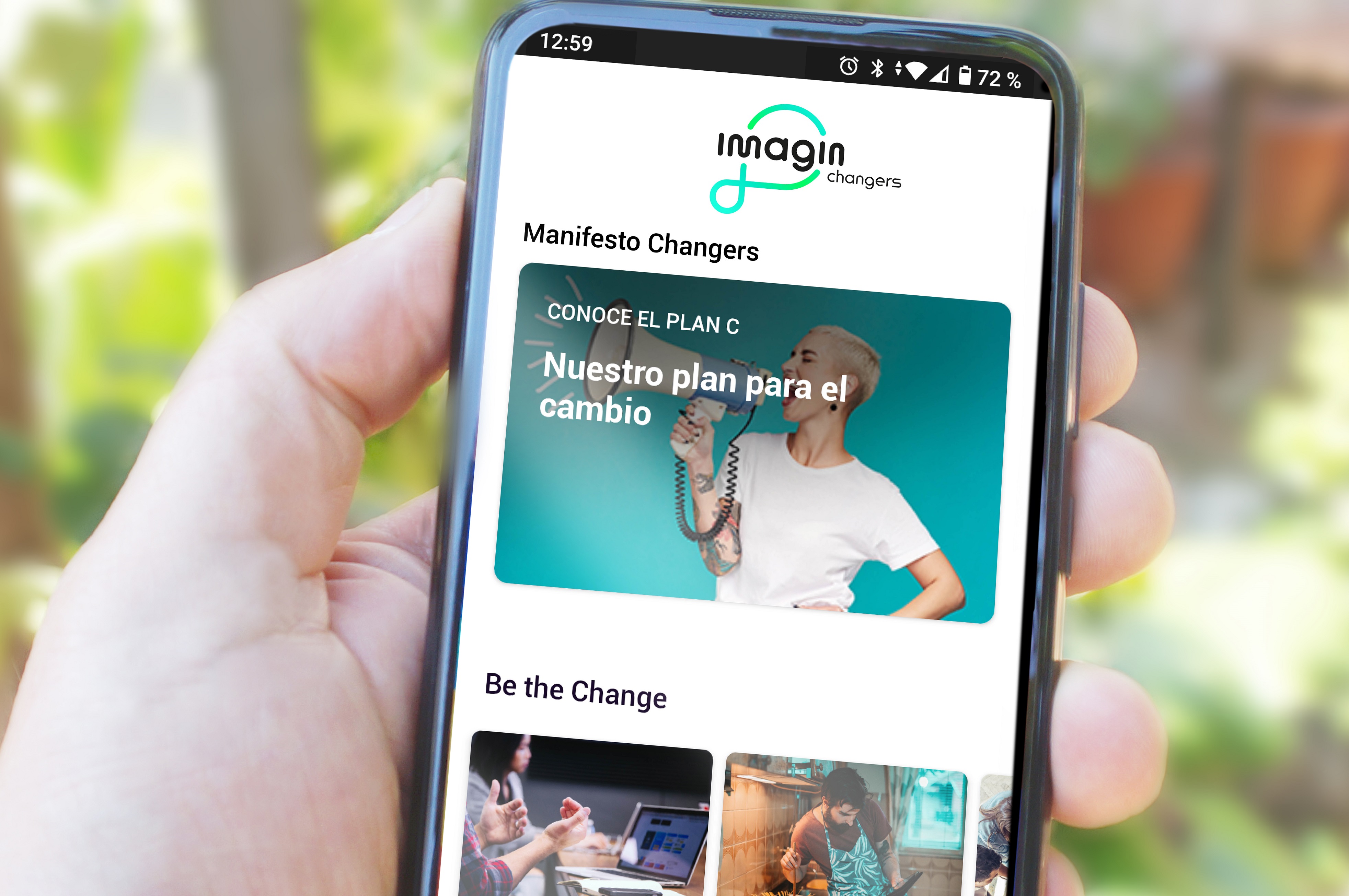 Los usuarios de imagin podrán participar a través de su móvil en acciones de voluntariado digital y hacer donativos a proyectos sociales.