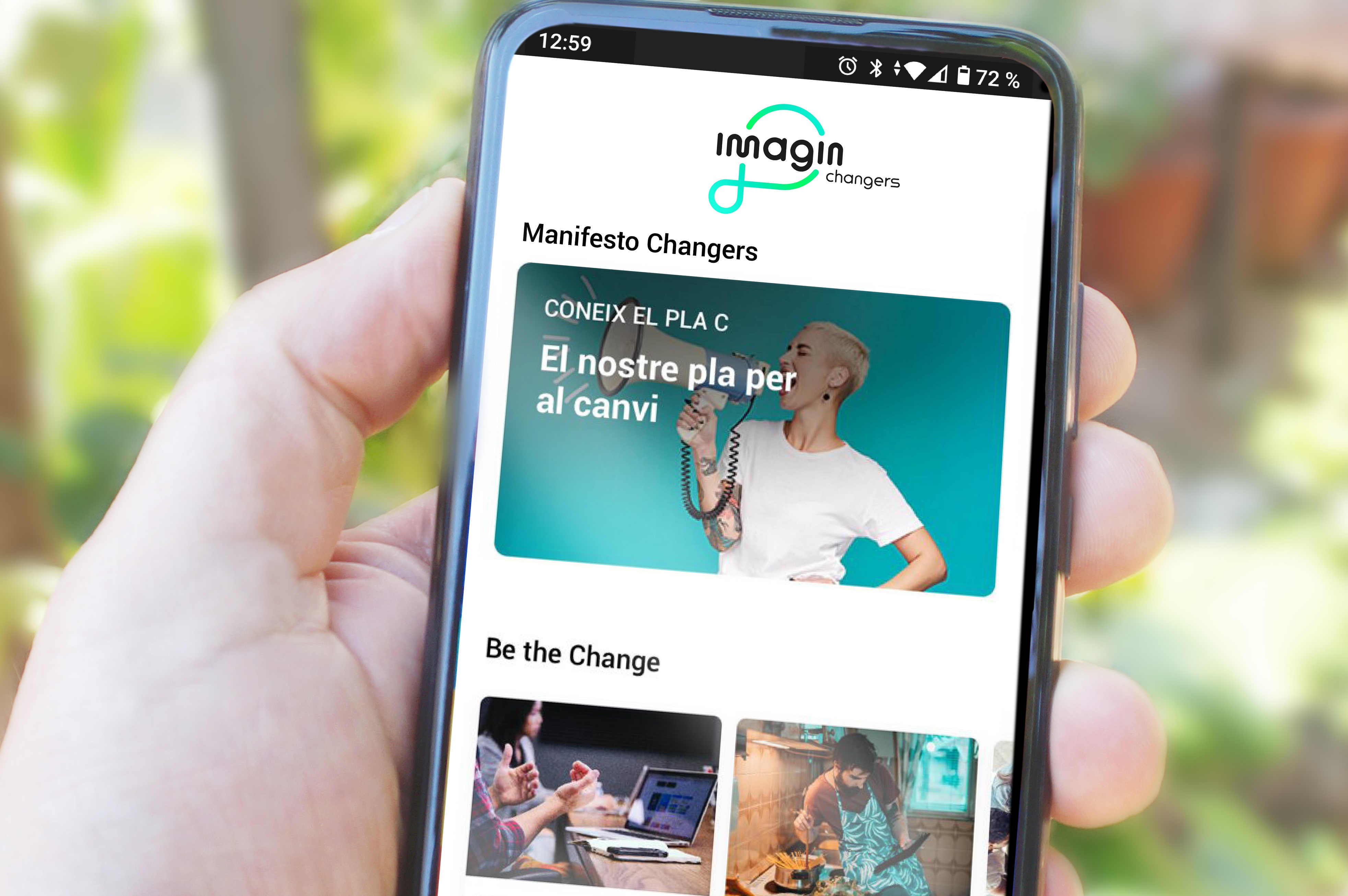 Els usuaris d’imagin podran participar a través del seu mòbil en accions de voluntariat digital i fer donatius a projectes socials.