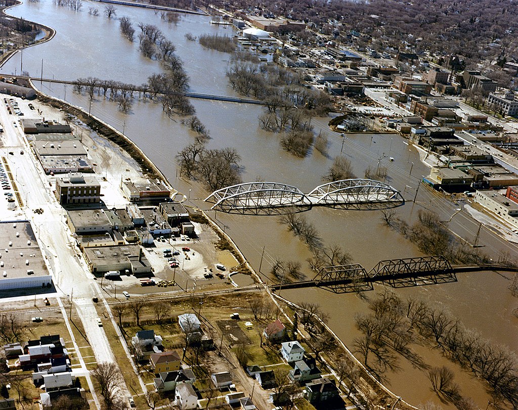 Inundaciones provocadas por el río Rojo en Dakota del Norte.
