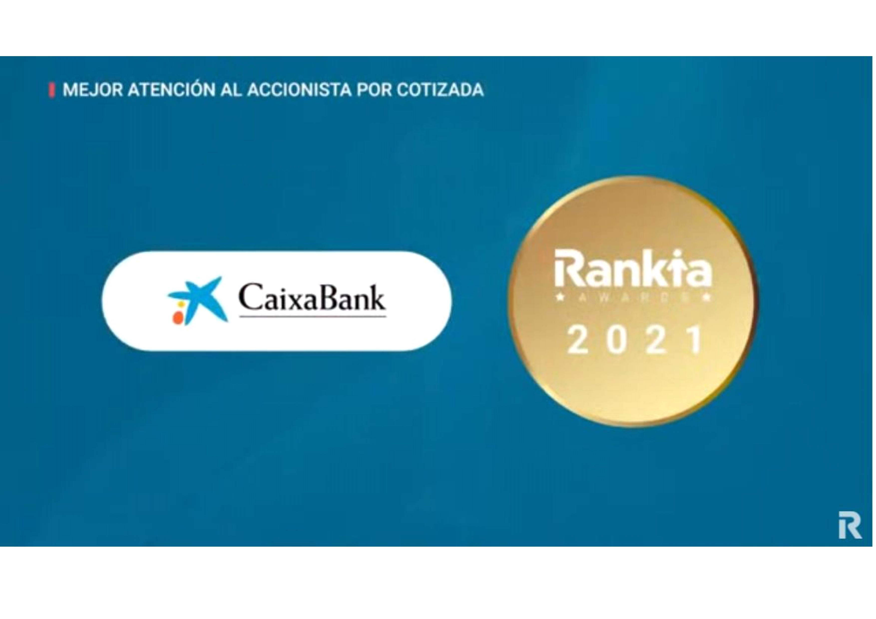 CaixaBank, ‘Mejor atención al accionista por cotizada 2021’ en los Premios Rankia de Bolsa