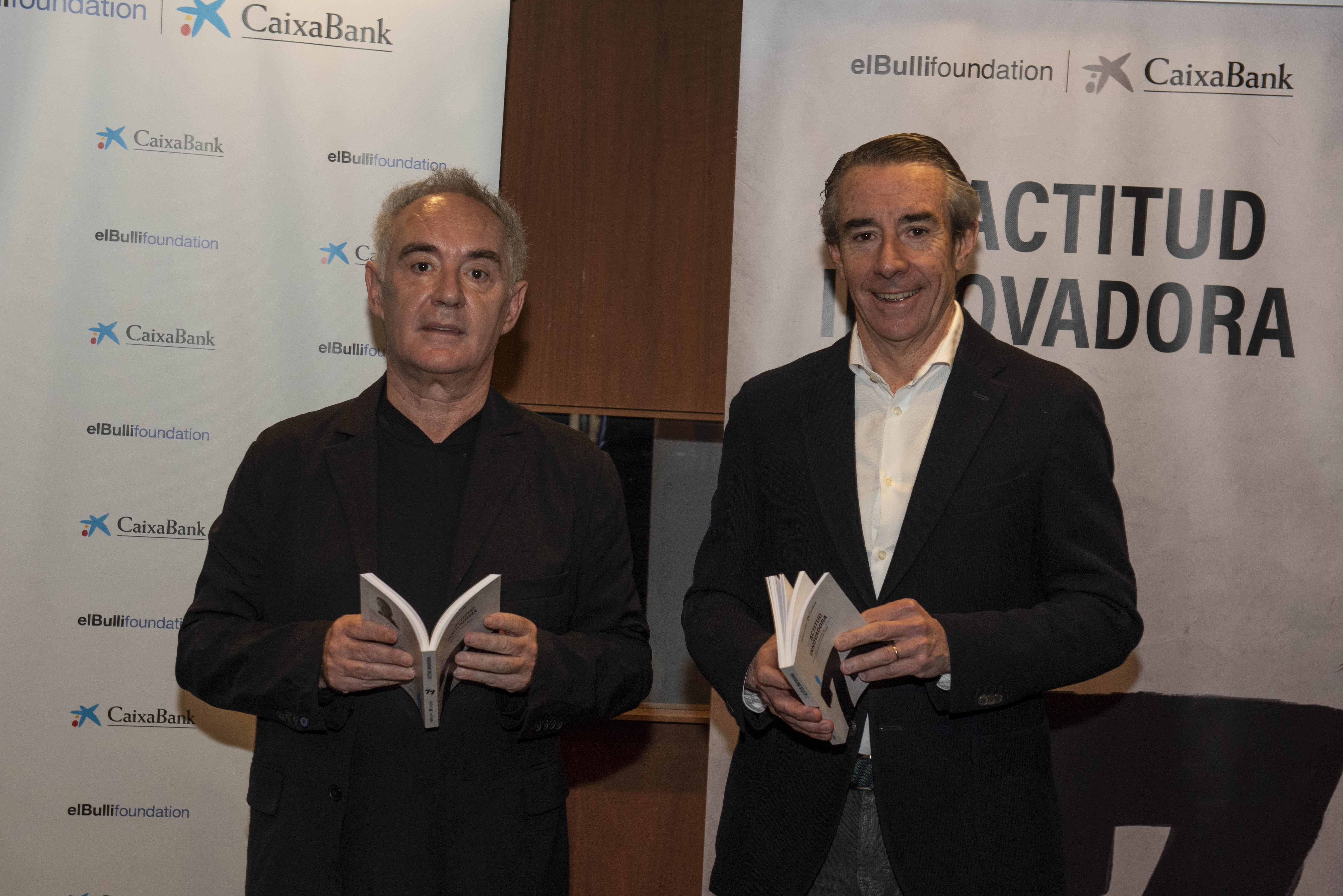 Ferran Adrià, presidente de elBullifoundation, y Juan Antonio Alcaraz, director general de Negocio de CaixaBank