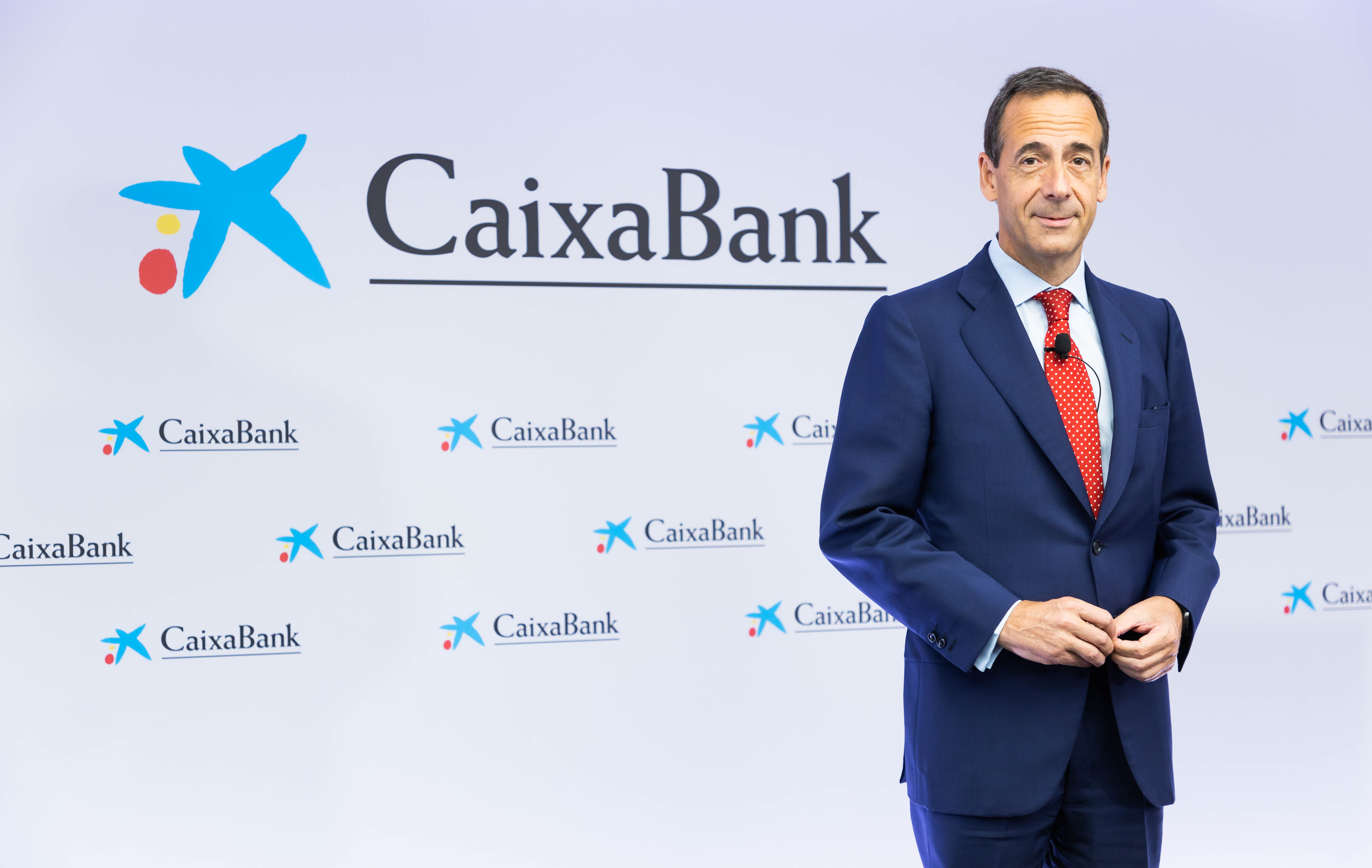 Gonzalo Gortázar, consejero delegado de CaixaBank, en la presentación de resultados