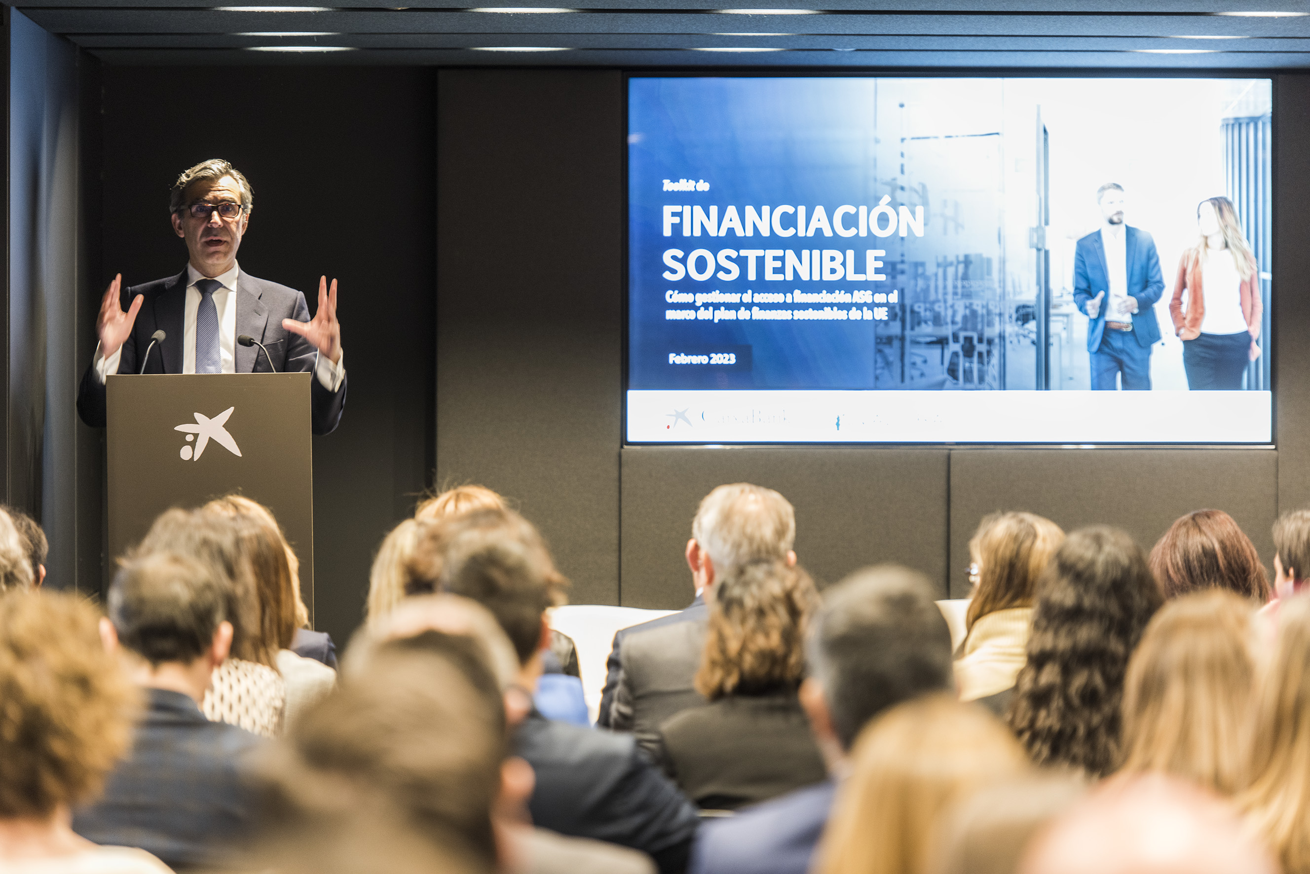 Eugenio Solla, director de sostenibilitat de CaixaBank, ha tancat les jornades de presentació del  ‘Toolkit de finances sostenible’.