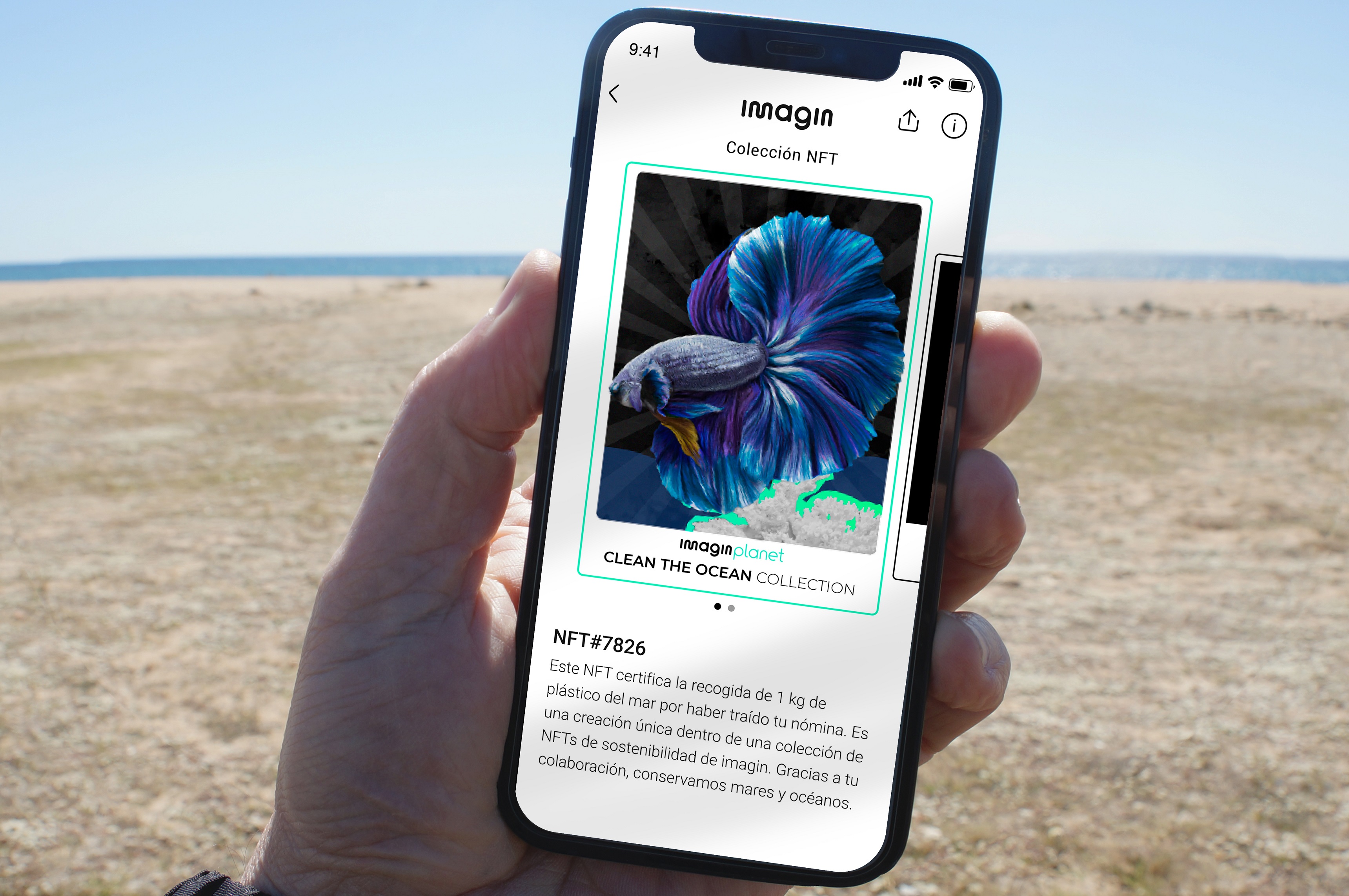 Los usuarios podrán visualizar el NFT dentro de una nueva funcionalidad de la app de imagin diseñada para almacenar este tipo de activos digitales.
