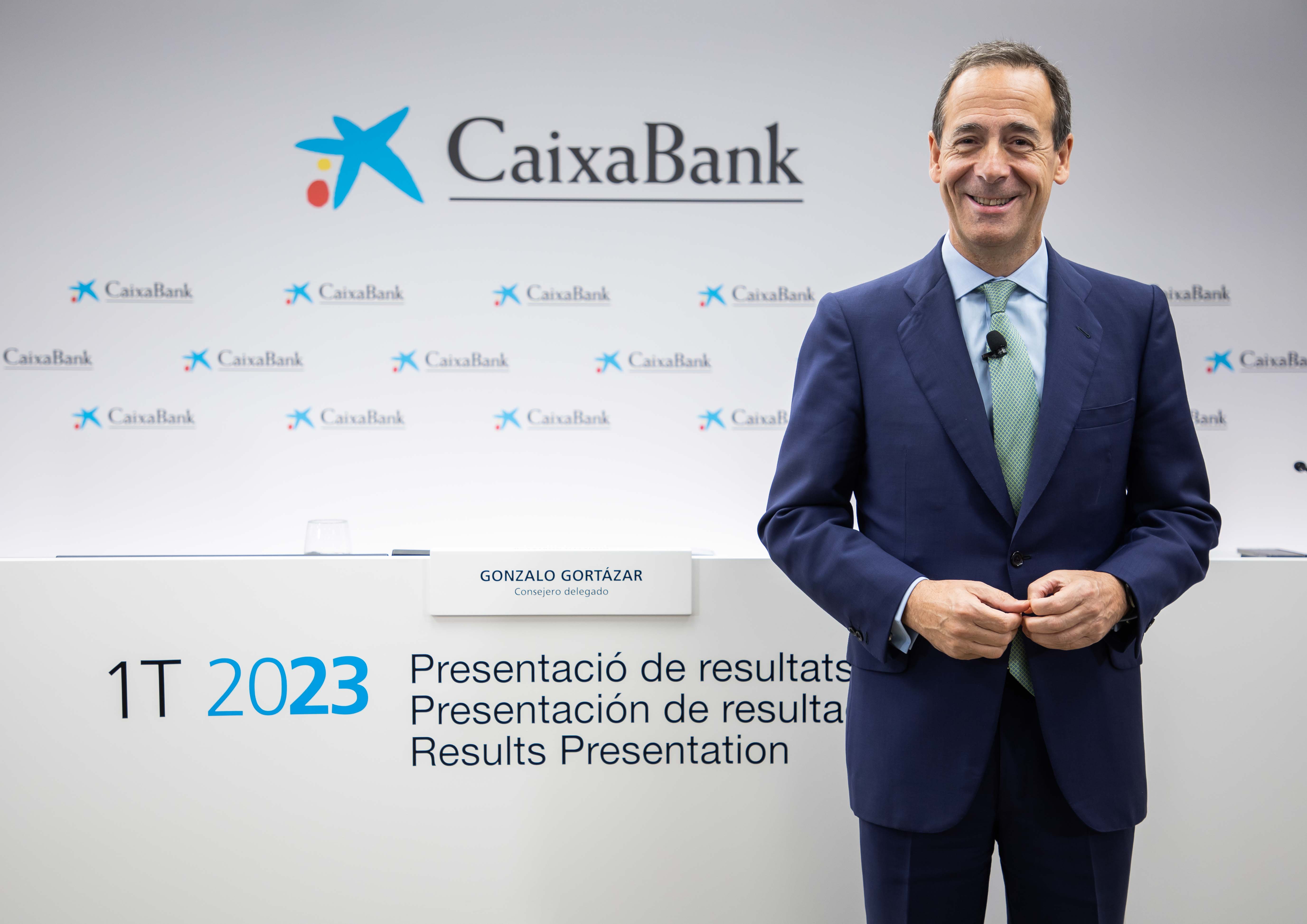 Gonzalo Gortázar, consejero delegado de CaixaBank, en la presentación de resultados