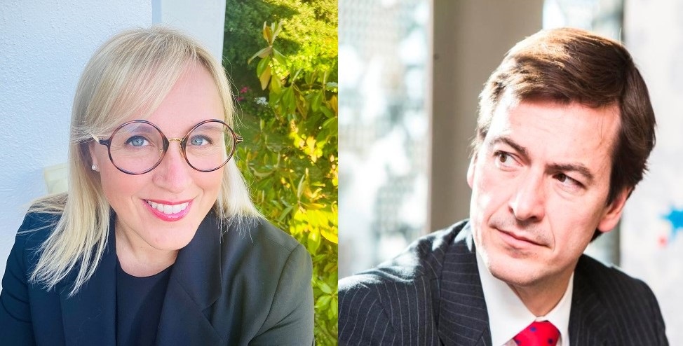 Marta Noguer, head of Investor and Shareholder Relations, and Edward O'Loghlen, head of Finances of CaixaBank Payments & Consumer.