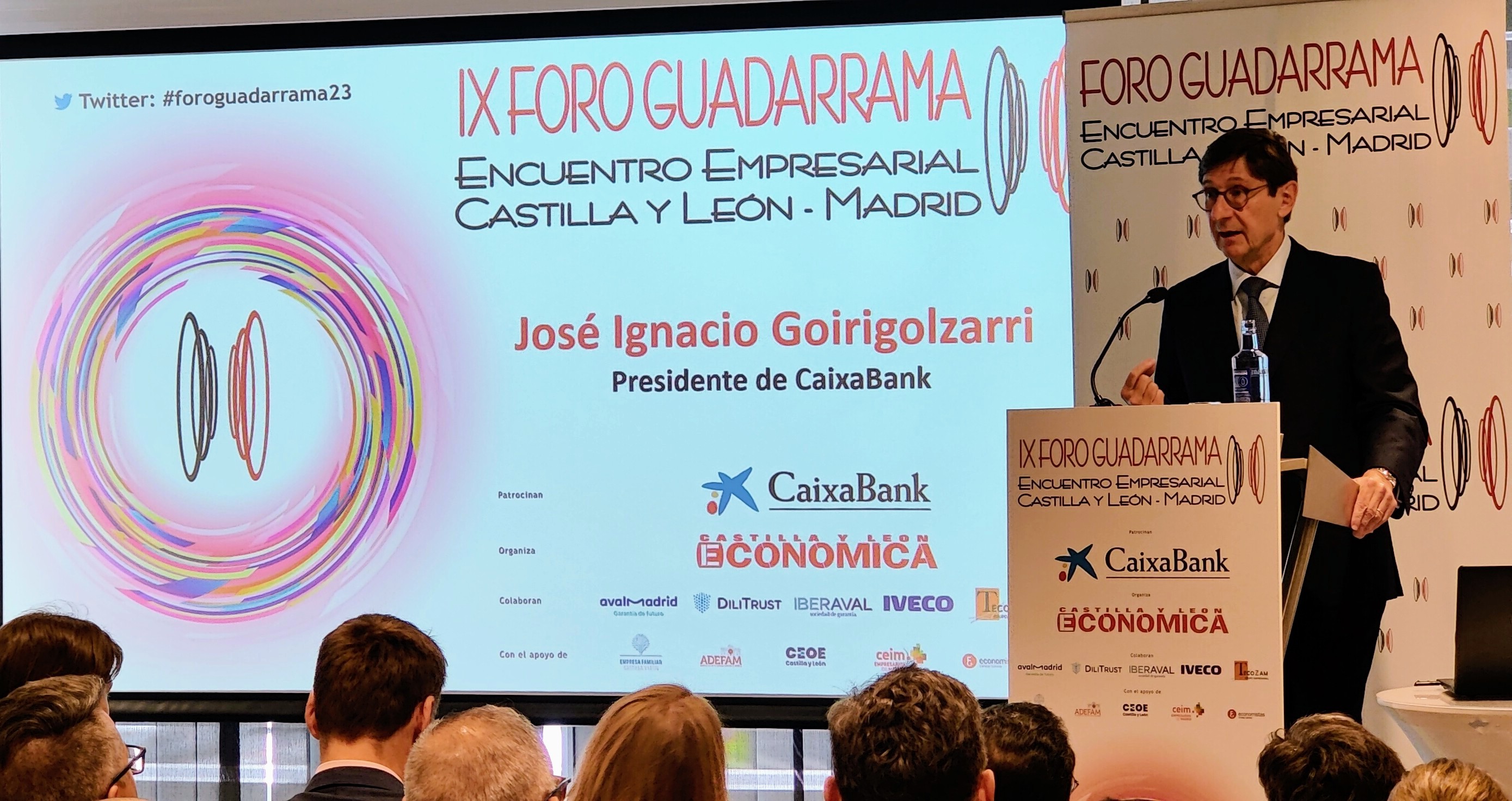 José Ignacio Goirigolzarri, presidente de CaixaBank, en el ‘IX Foro Guadarrama’, encuentro empresarial Castilla y León-Comunidad de Madrid.