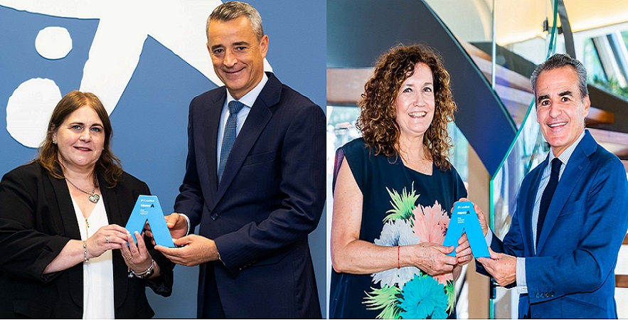 Paloma García López y Patricia Claudia Espinosa ganan el ‘Premio A Mujer Profesional Autónoma’ de CaixaBank en la Comunidad de Madrid.