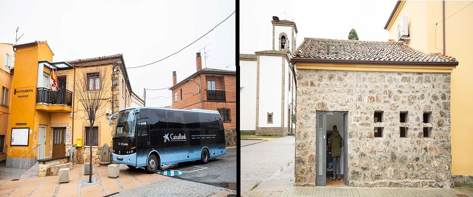 CaixaBank's mobile branch and ATM.