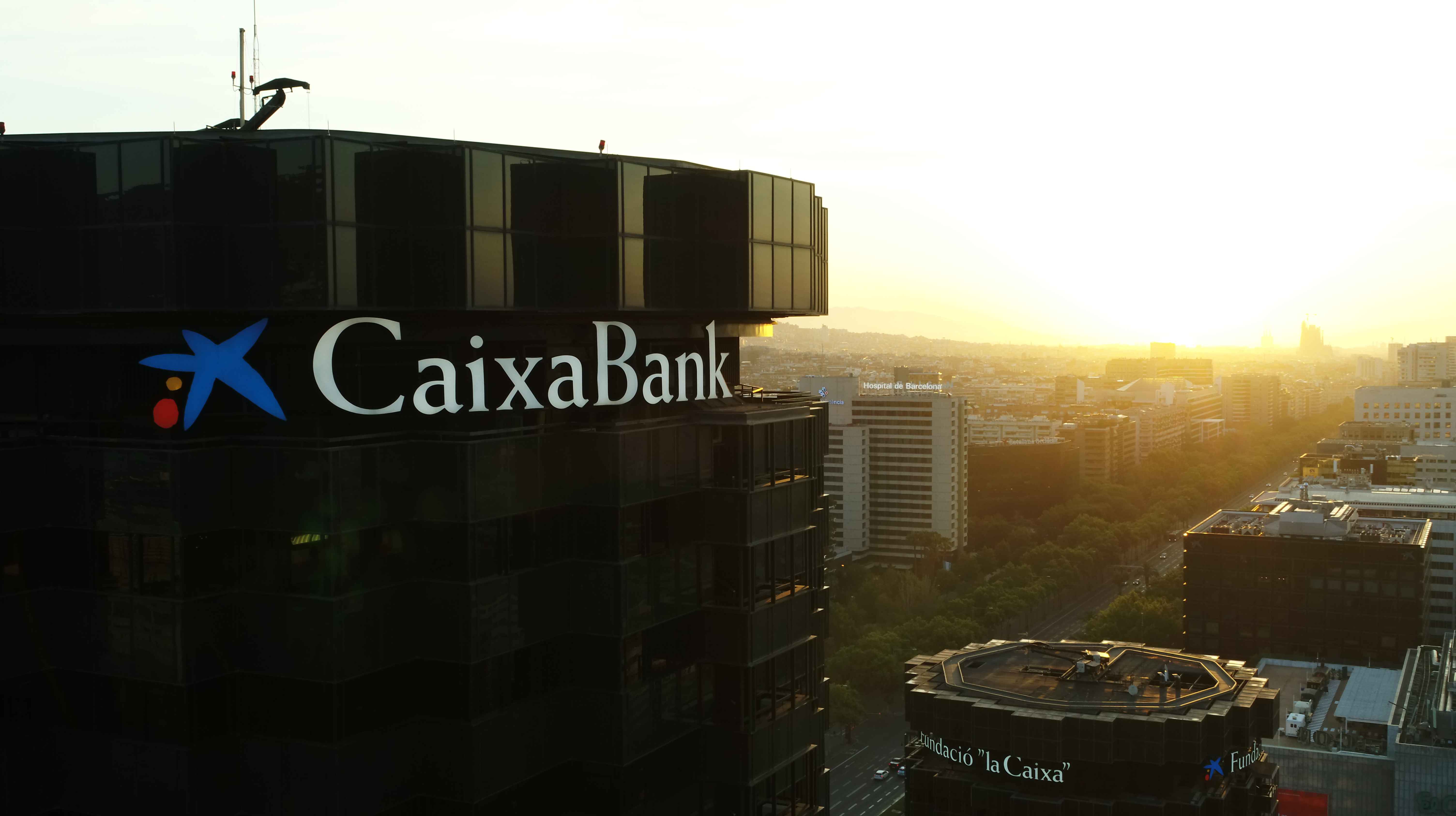 CaixaBank’s corporate building in Barcelona.