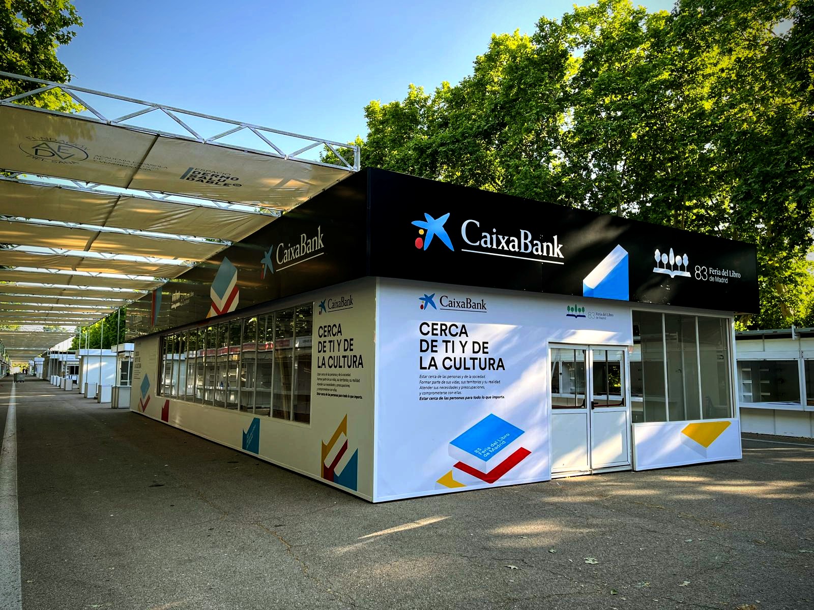 Pabellón CaixaBank en la Feria del Libro de Madrid.