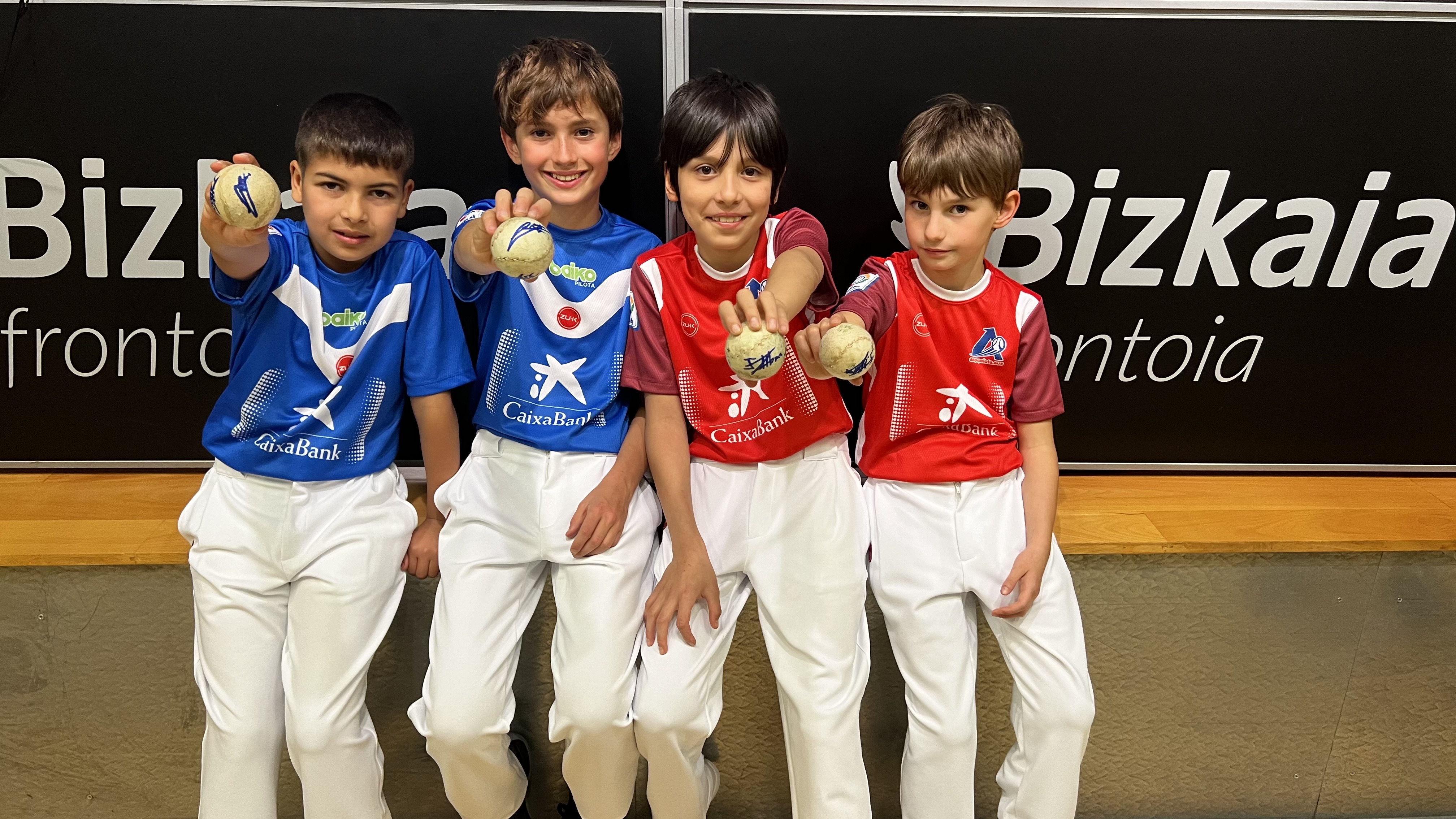 Los cuatro protagonistas de Agintzari en la final del Manomanista de CaixaBank