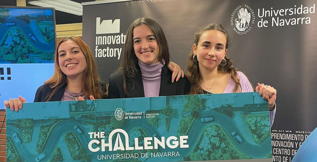 Las integrantes del equipo "Evolution", de la Universidad de Navarra