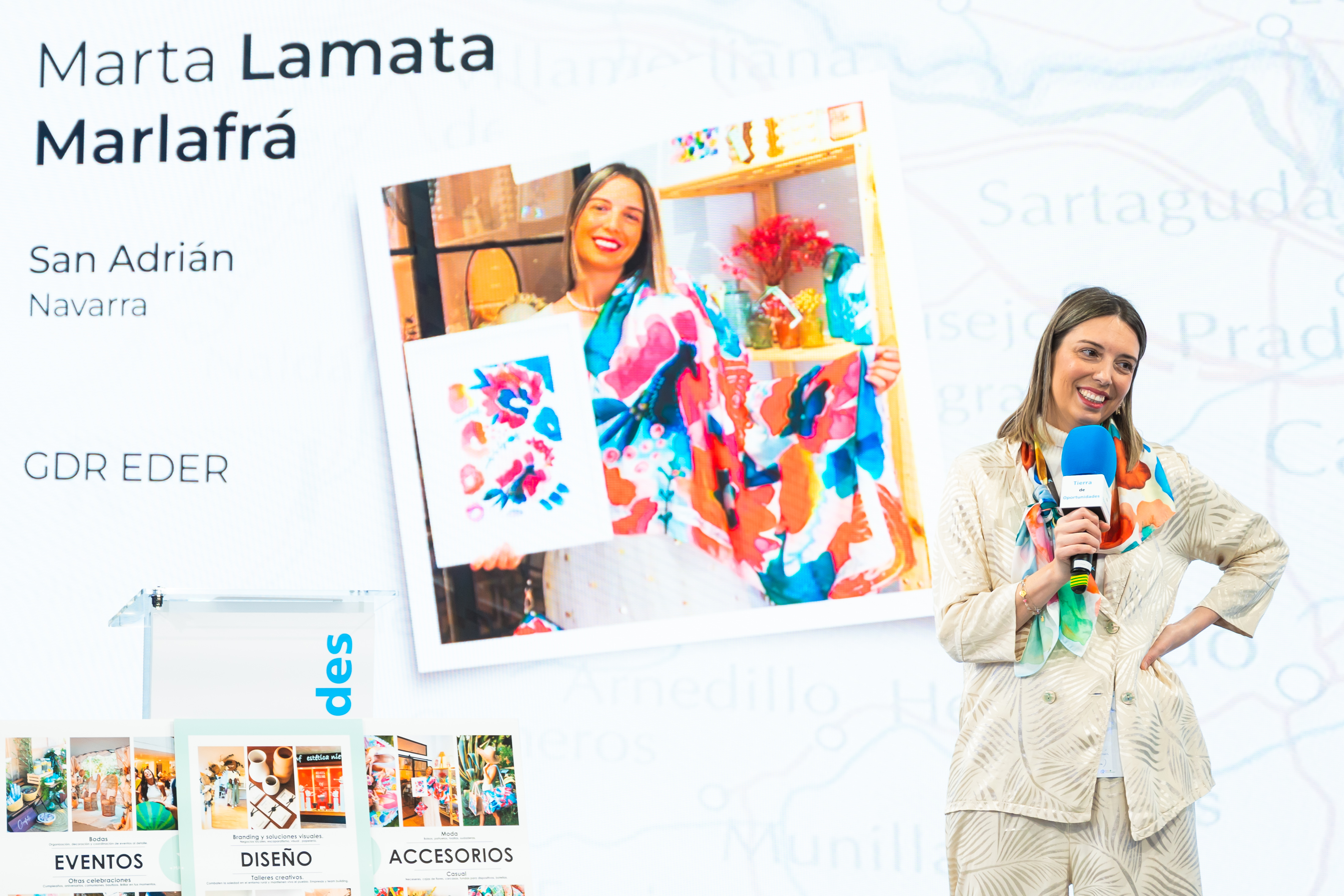 Marta Lamata, durante la presentación de su proyecto