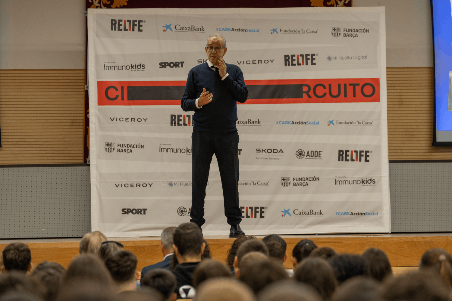 L’exfutbolista i president de la Fundació Relife, Julio Alberto Moreno, durant la jornada del ‘Circuit Relife’ a Toledo.