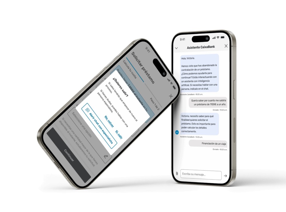 El agente IA resuelve dudas, ofrece información y guía al cliente en la contratación de un producto