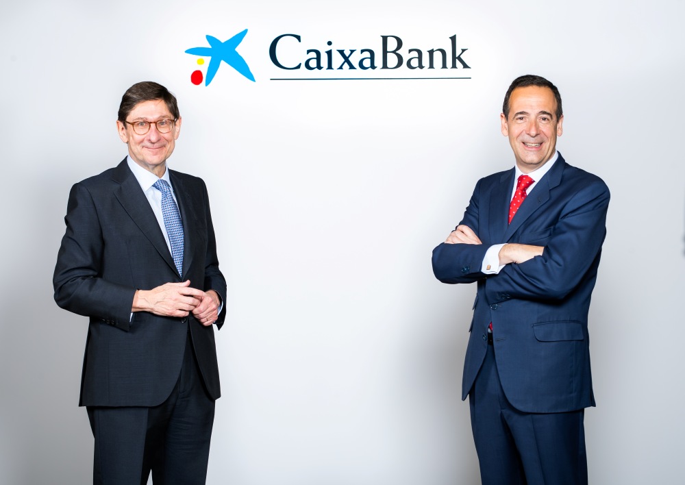 José Ignacio Goirigolzarri, presidente de CaixaBank, y Gonzalo Gortázar, consejero delegado de CaixaBank.