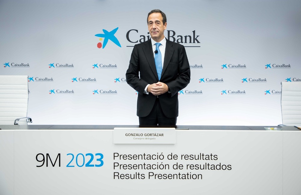 CaixaBank's CEO, Gonzalo Gortázar in the presentation of third quarter results.