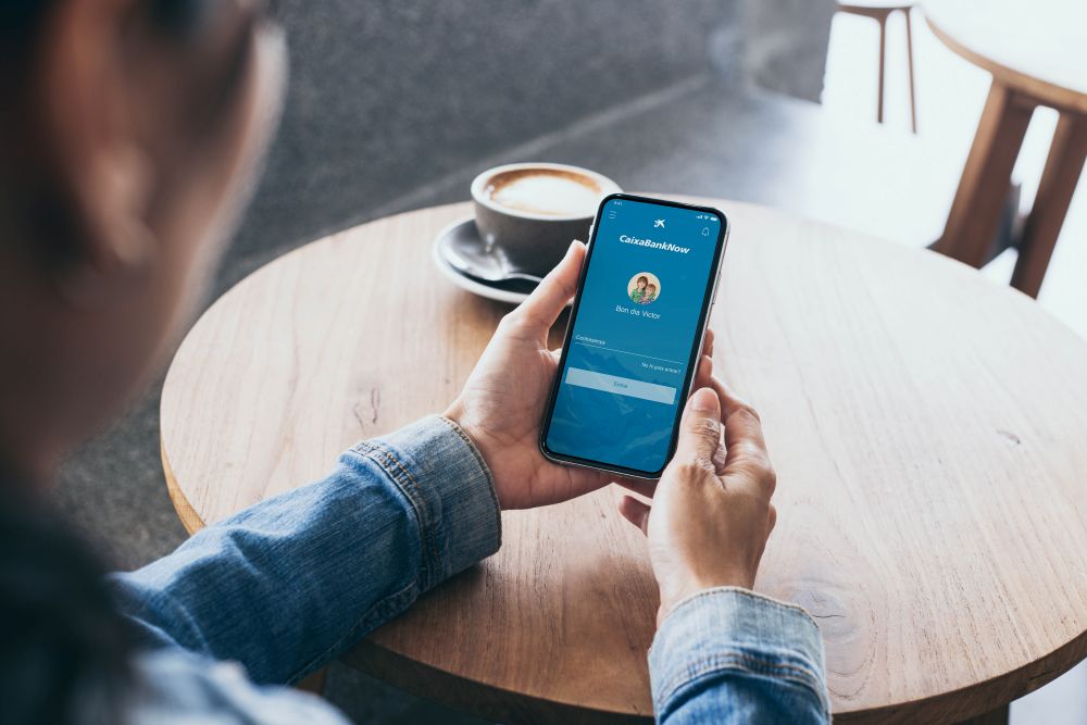Imatge de l'aplicació mòbil de CaixaBank