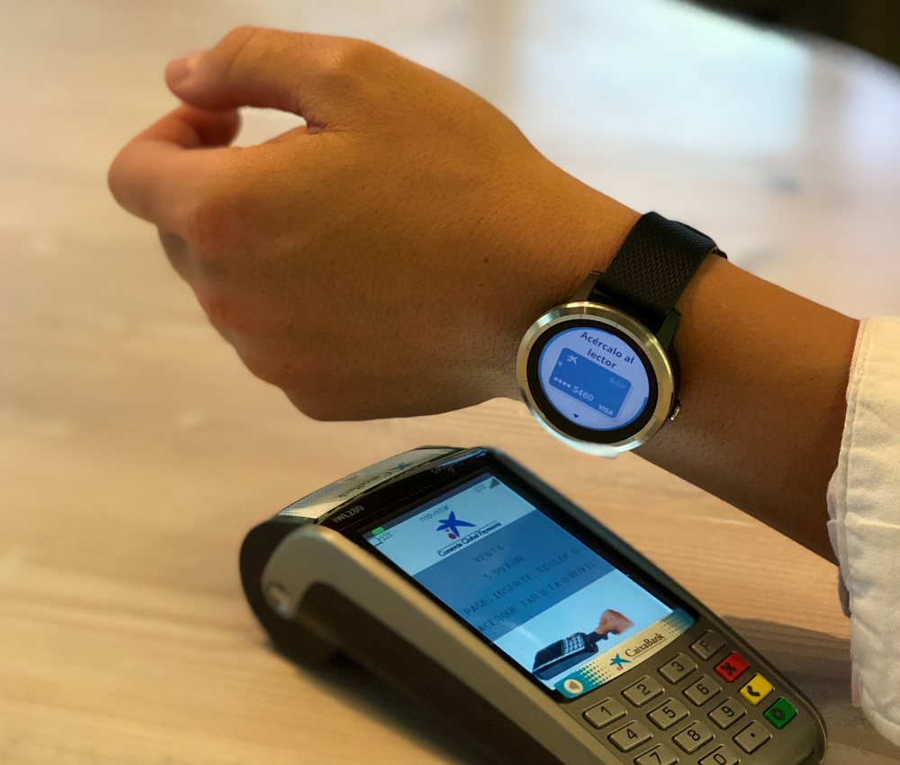 Pago a través de un dispositivo Garmin