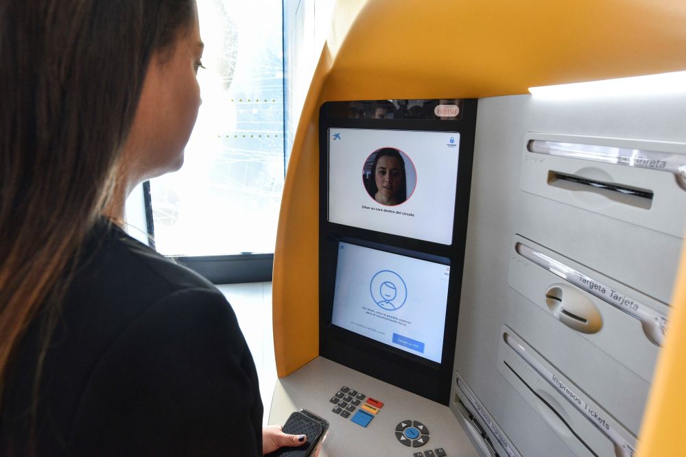 CaixaBank, the world's first bank to use facial recognition to withdraw cash at ATMs