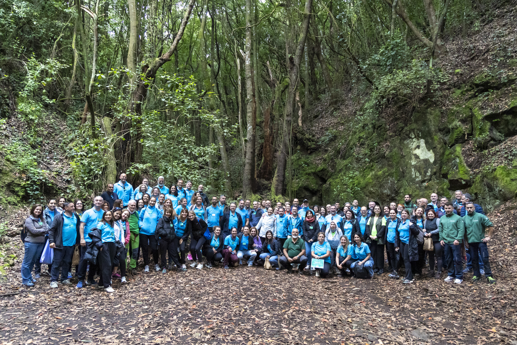 Los voluntarios de CaixaBank en Canarias en una de las actividades desarrolladas en simultáneo