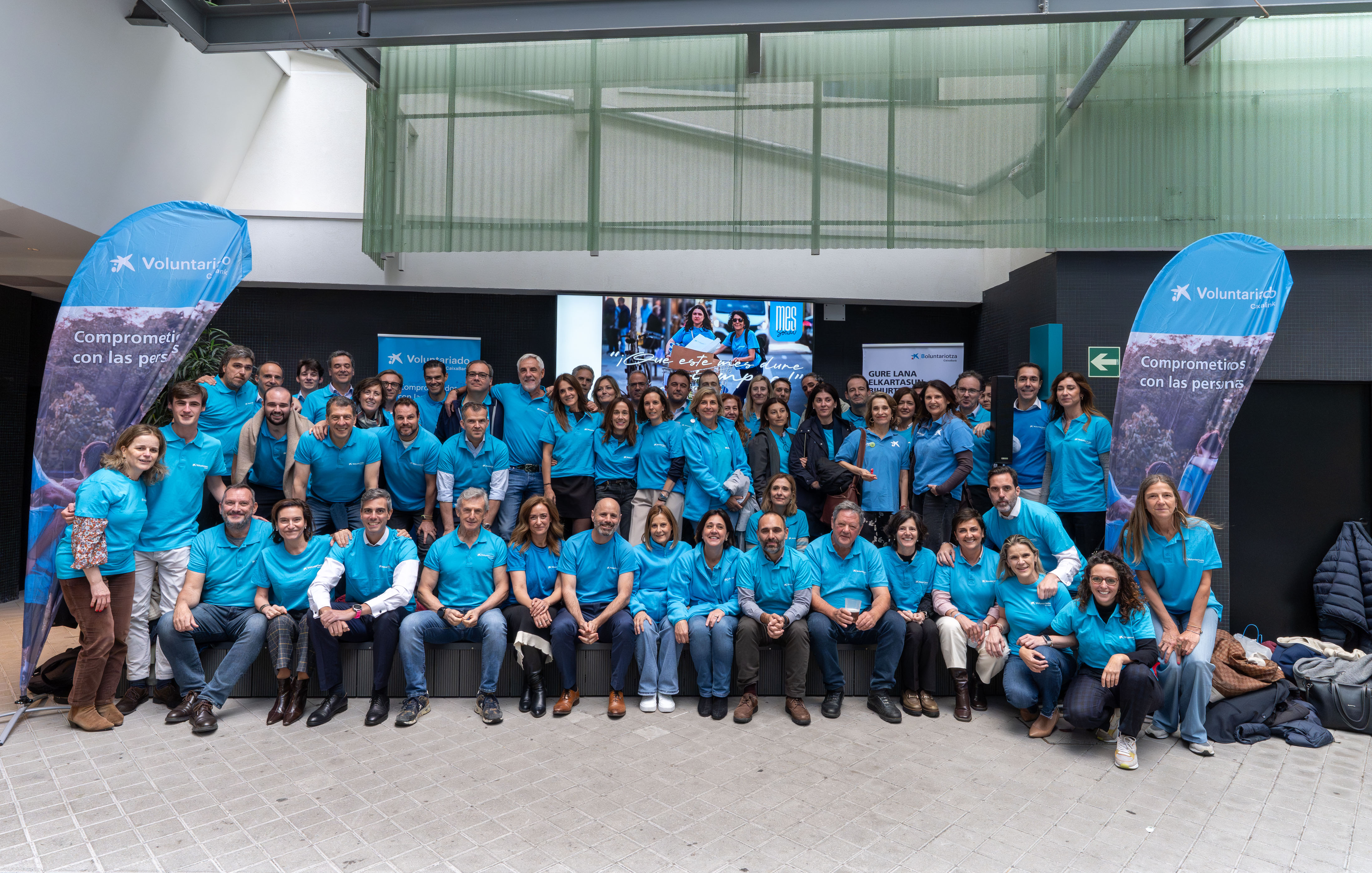 Algunos de los voluntarios participantes en la jornada de Bilbao