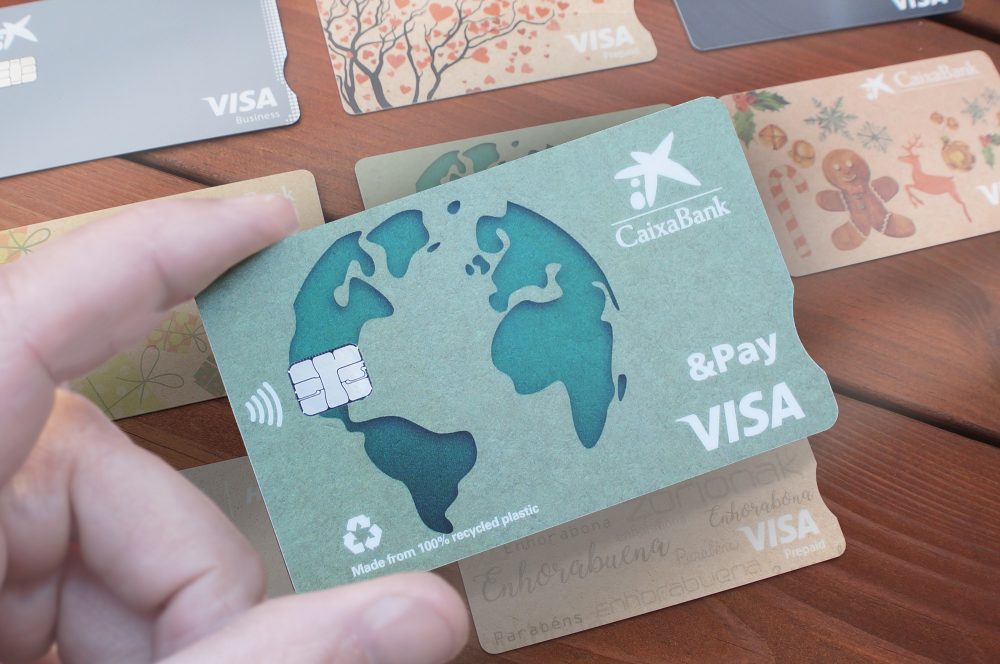 Targeta Visa & Pay reciclada