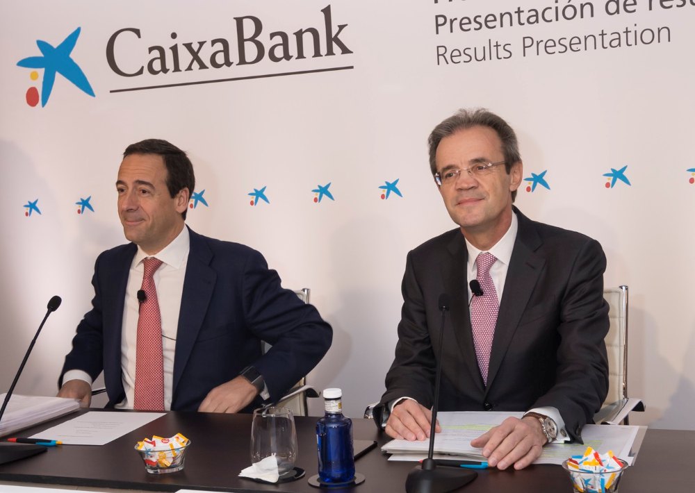 Gonzalo Gortázar, CEO of CaixaBank and Jordi Gual, Chairman of CaixaBank