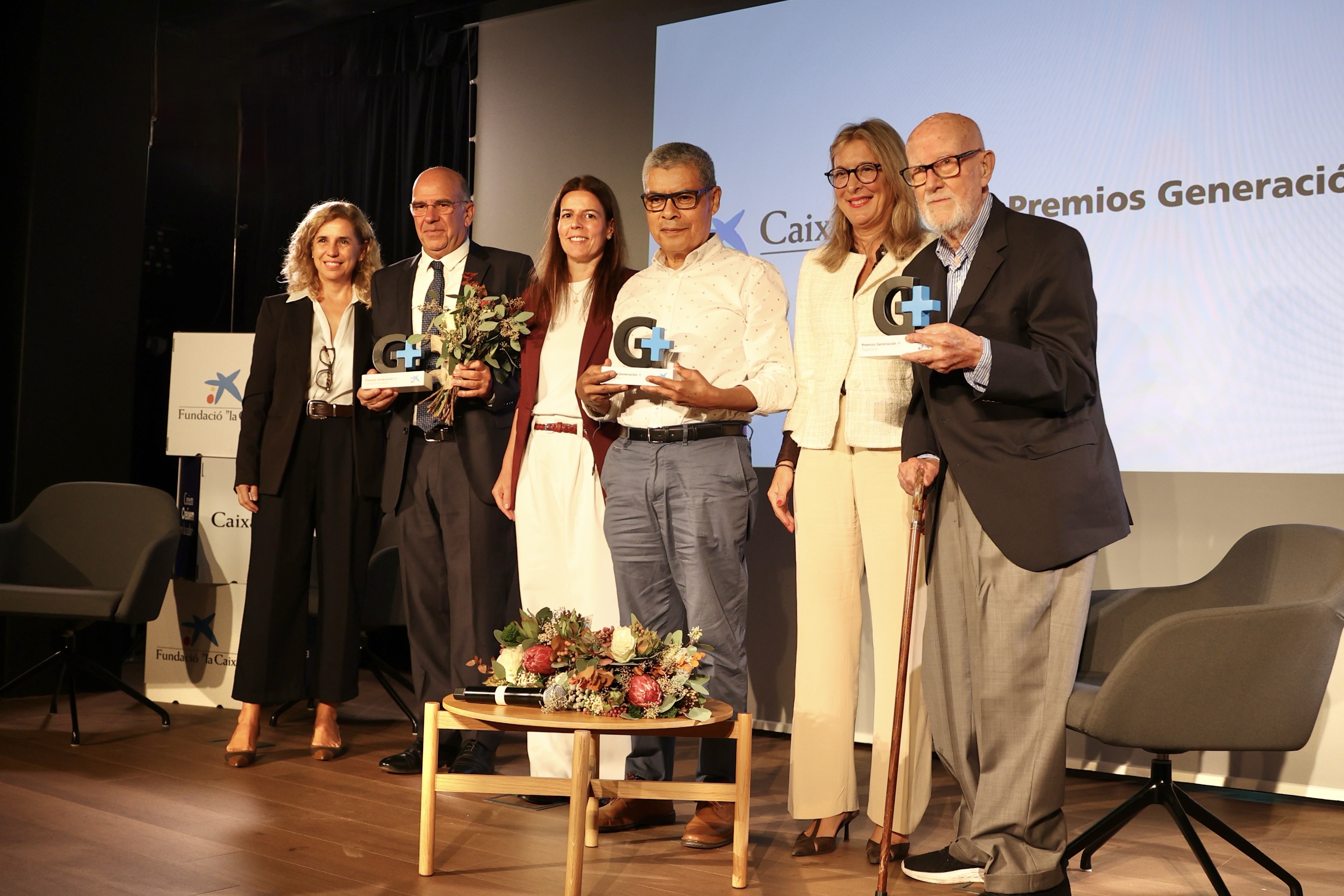Catalina Mangiova, Joaquín Torrebadella, Meritxell Fechas, Lino Salas, Mª Cruz Rivera y Gabriel Barceló