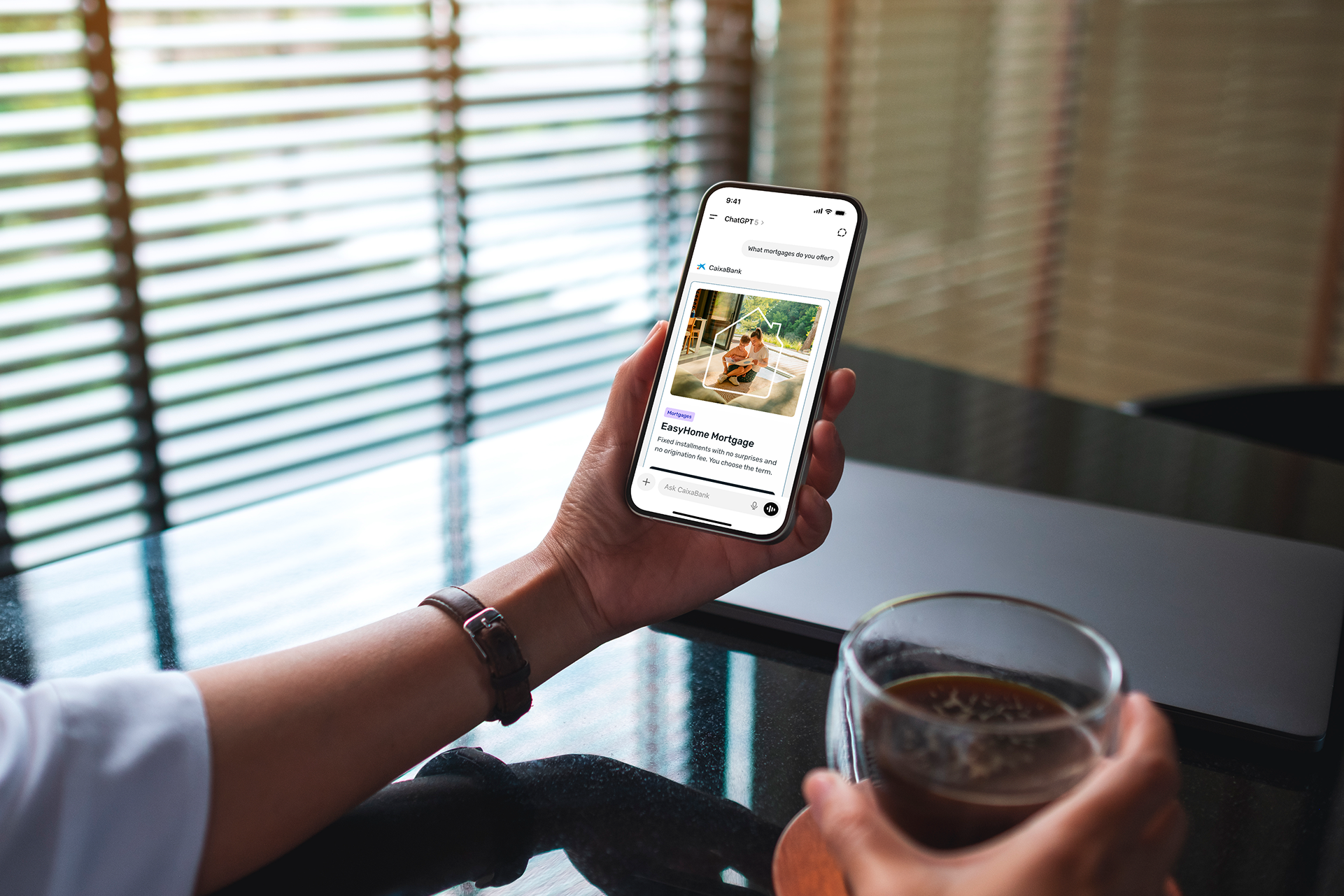 The CaixaBank app on ChatGPT enables customers to access information and explore the bank’s products conversationally.