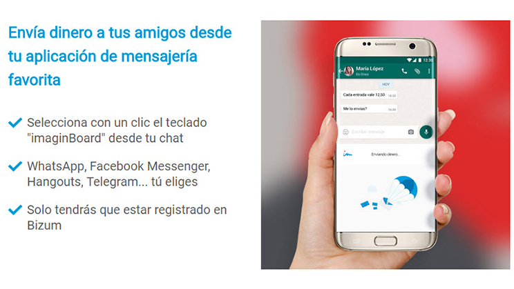 nuevo servicio de envío de dinero de imaginBank: imaginBoard