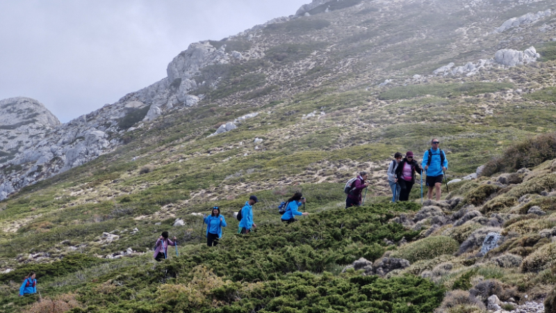 Voluntarios de CaixaBank por el monte para alcanzar la cima de Pico M&aacute;gina